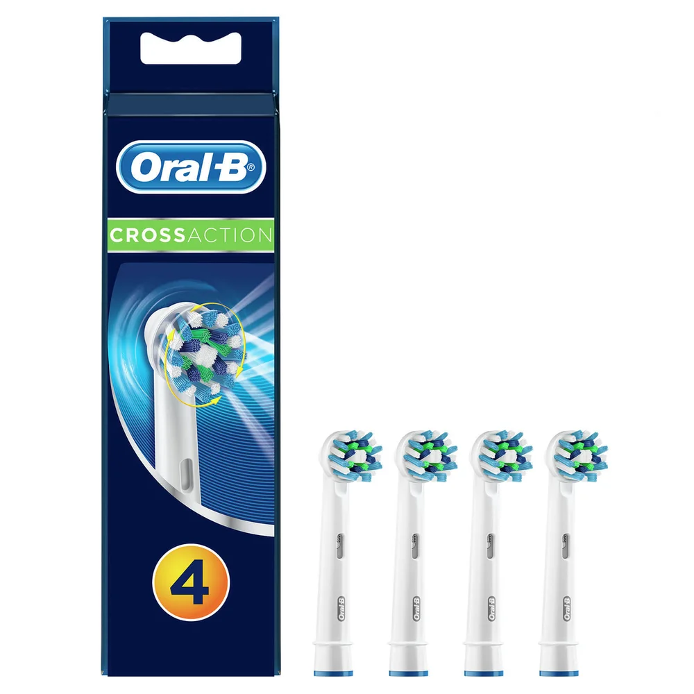 Oral-B Crossaction Opzetborstels Met CleanMaximiser, 4 Stuks Afbeelding 1