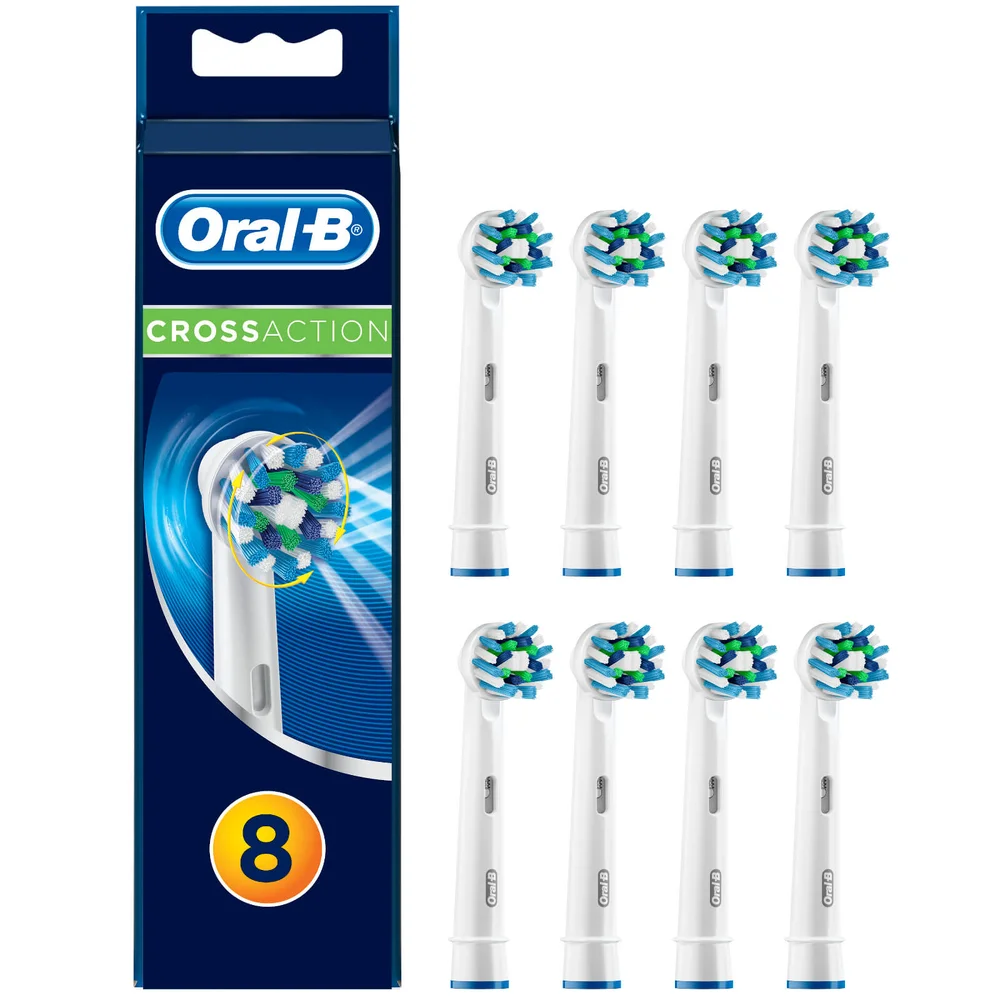 Oral-B Crossaction Opzetborstels Met CleanMaximiser, 8 Stuks Afbeelding 1