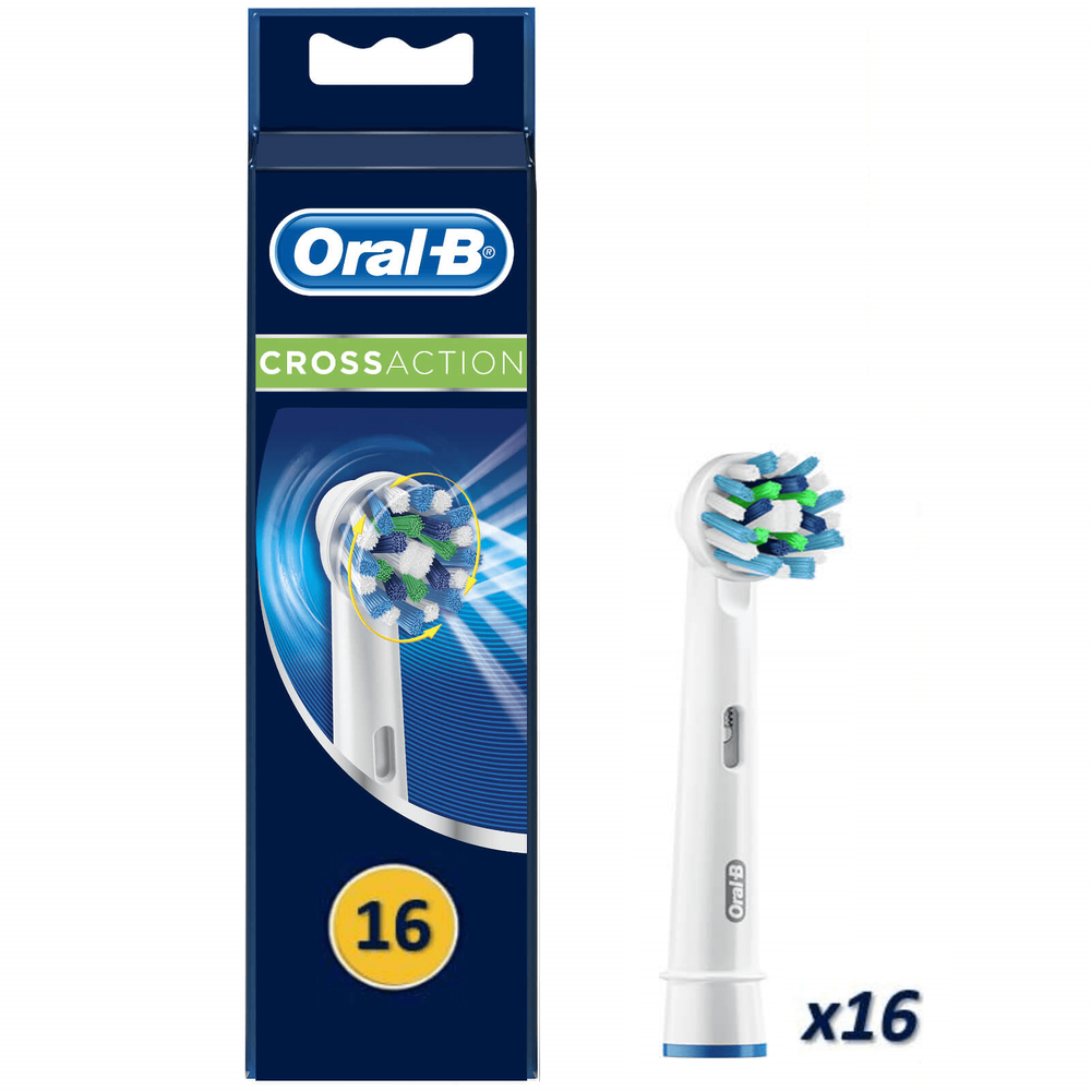 Oral-B Crossaction Opzetborstels Met CleanMaximiser, 16 Stuks Afbeelding 1