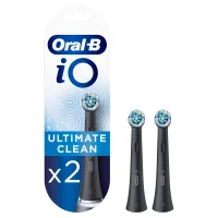 iO Ultimate Clean Opzetborstels - Zwart, Verpakking 2-Pak