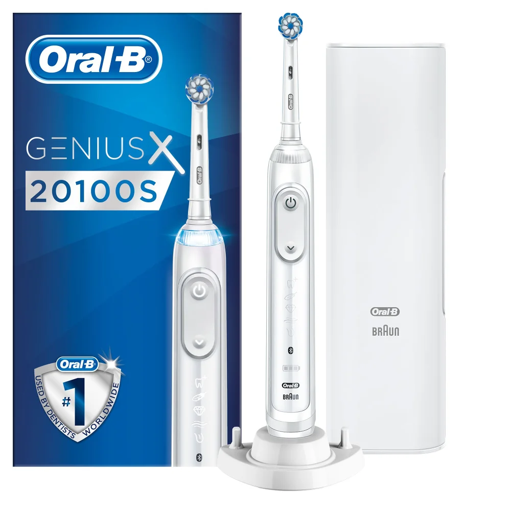 Oral-B Genius X 20100S Elektrische Tandenborstel Wit Powered By Braun Afbeelding 1