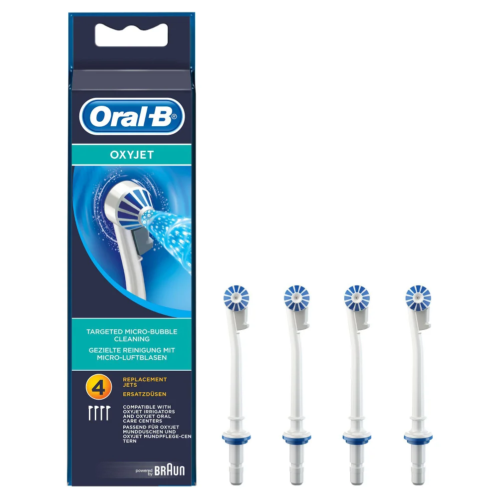 Oral-B OxyJet Irrigator Refills 4s' Jet Opzetspuitstukjes, Verpakking Van 4 Afbeelding 1