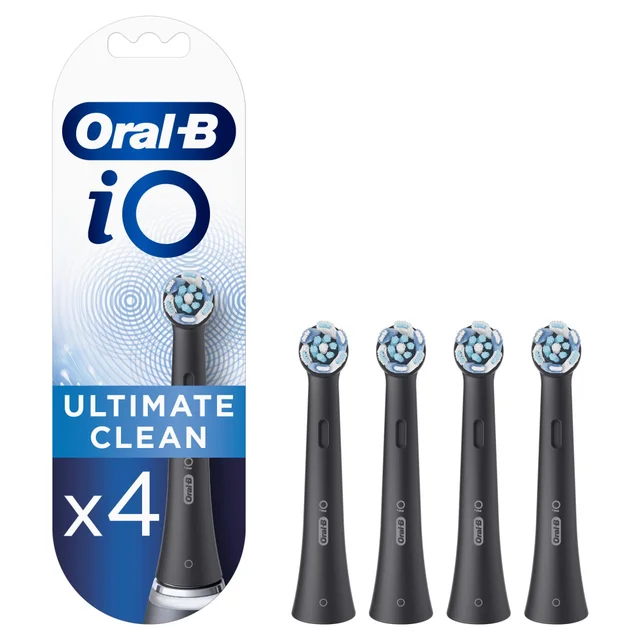Oral-B iO Ultimate Clean Opzetborstels Zwart, 4 Stuks