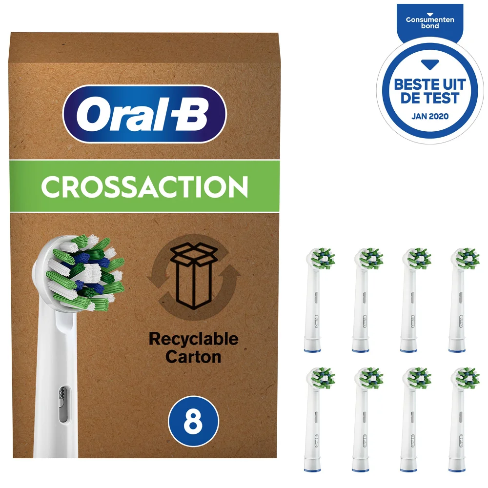 Oral-B Cross Action Opzetborstels - Verpakking Van 8 Afbeelding 1