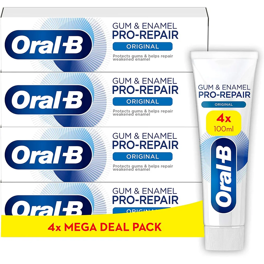 Oral-B Tandvlees & Glazuur Pro-Repair Origineel Tandpasta 4X100 ml Afbeelding 1