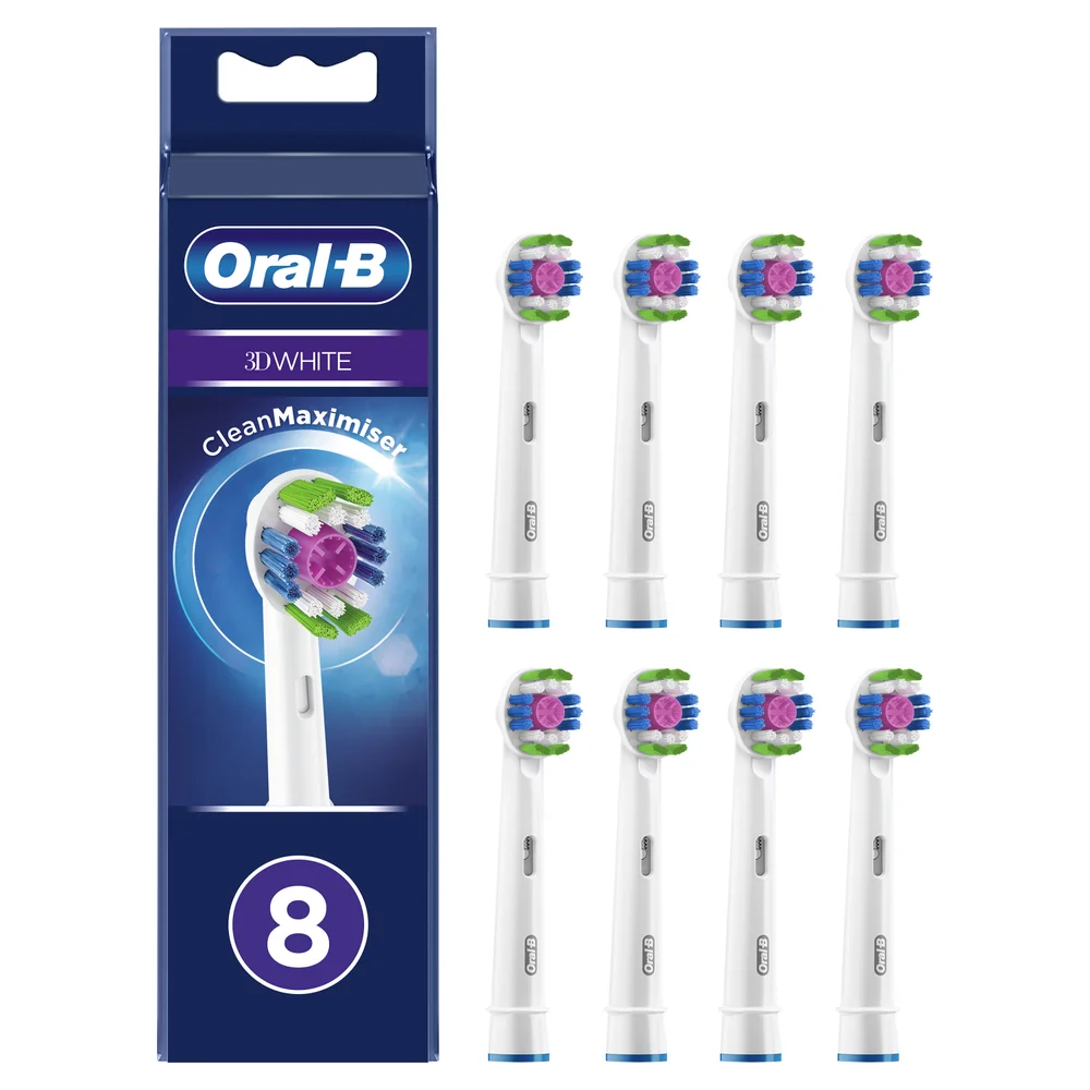 Oral-B Pro 3D White Opzetborstels - 8 Stuks Afbeelding 1