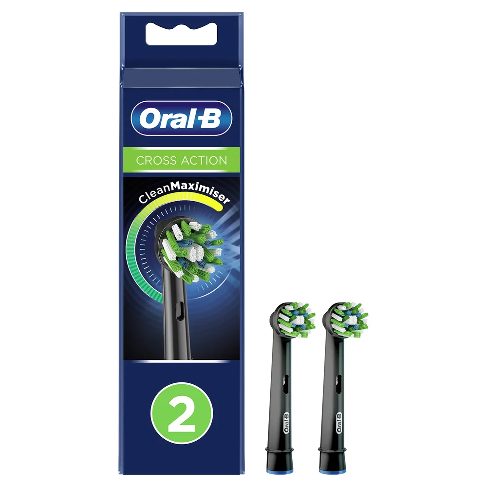 Oral-B Pro Cross Action Zwart Opzetborstels - 2 Stuks Afbeelding 1