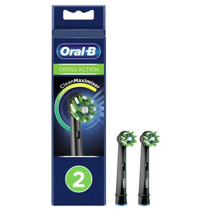 Oral-B Pro Cross Action Zwart Opzetborstels - 2 Stuks