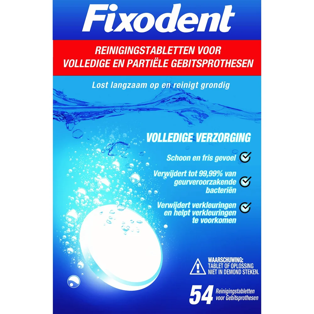 Fixodent Reinigingstabletten 54 stuks Afbeelding 1