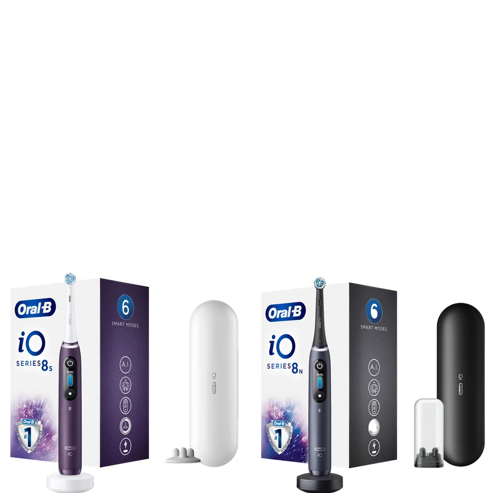Oral-B iO 8 Elektrische Tandenborstel Duopack Paars & Zwart Afbeelding 1