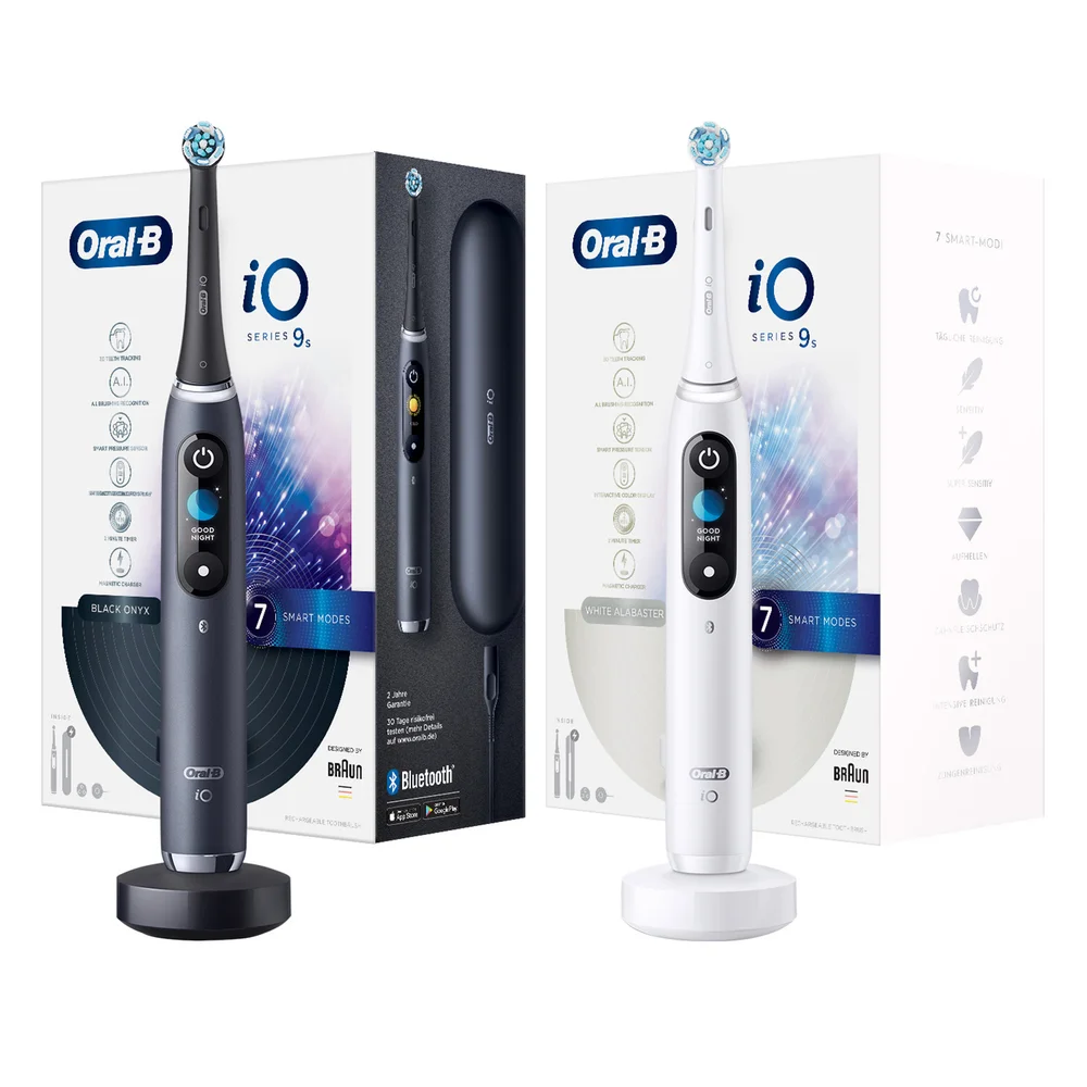 Oral-B iO9s Elektrische Tandenborstels Duoverpakking - Zwart & Wit Afbeelding 1