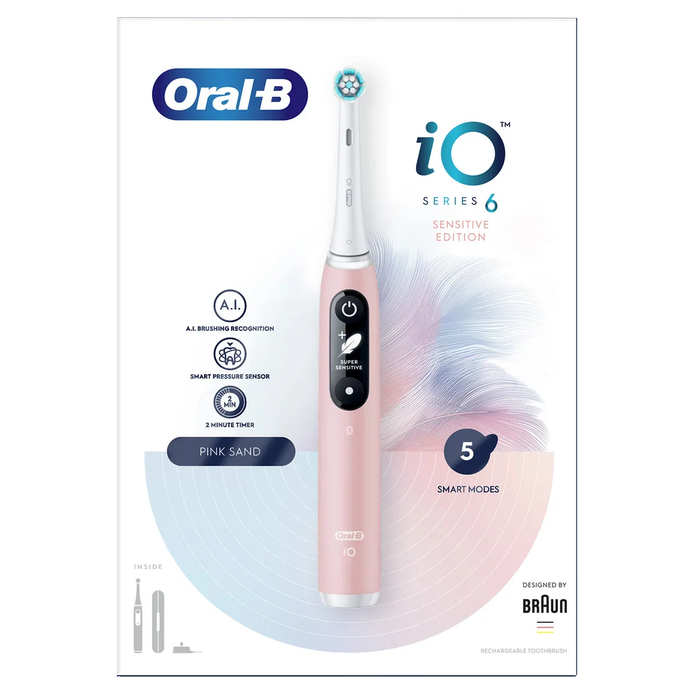 Oral-B iO 6 Sensitive Edition Elektrische Tandenborstel Roze Afbeelding 1