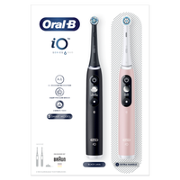 Oral B iO6 Series Duo Pack Black/Pink Sand Extra Toothbrush