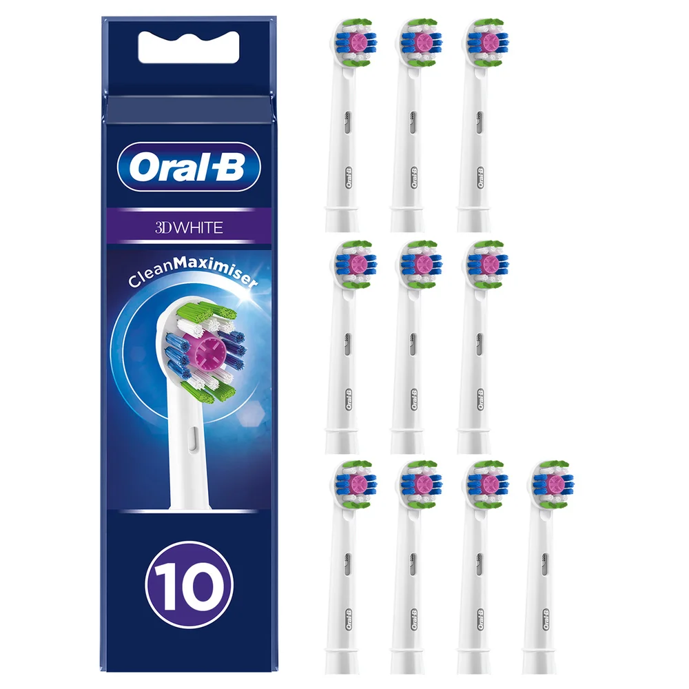 Oral-B 3D White Opzetborstels Met CleanMaximiser, 10 Stuks Afbeelding 1