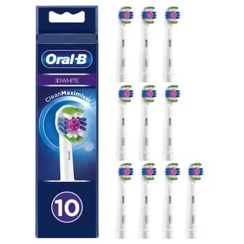 Oral-B 3D White Opzetborstels Met CleanMaximiser, 10 Stuks