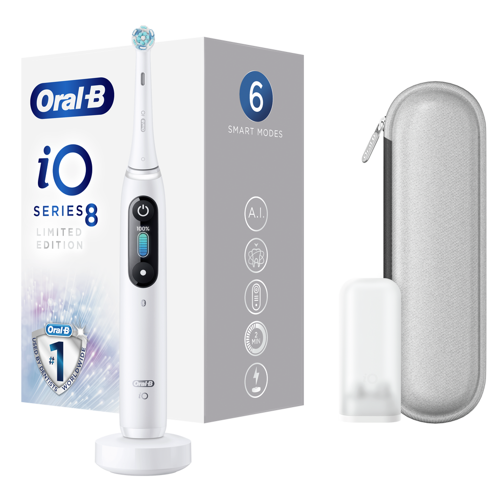 Oral-B iO8 Limited Edition Elektrische Tandenborstel Wit Afbeelding 1