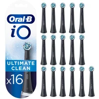 Oral-B iO Ultimate Clean Opzetborstels Zwart, 16 Stuks