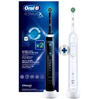 Oral-B Genius X Elektrische Tandenborstel Duo-pak Zwart & Wit