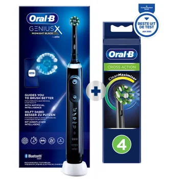 Oral-B Genius X Duopack Zwart & Roségoud + Travel Case - Elektrische Tandenborstel