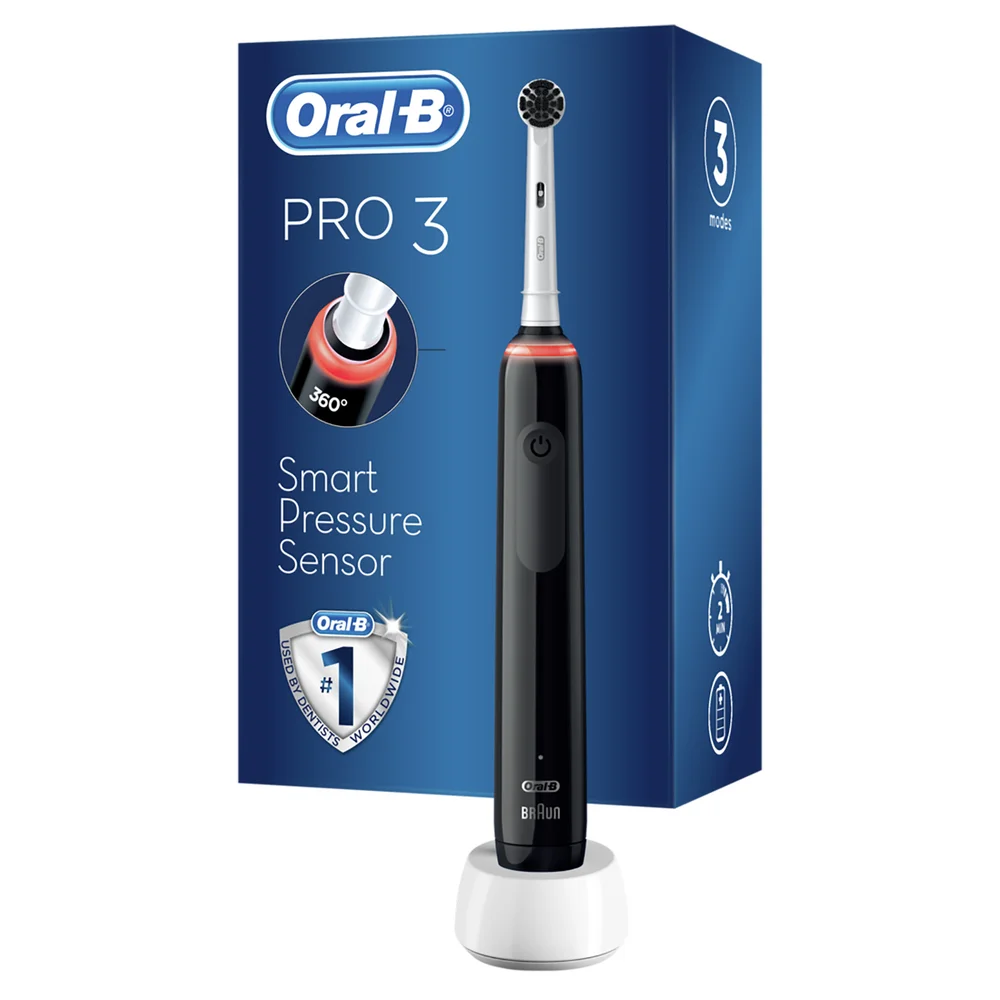 Oral-B Pro 3000 Pure Clean Zwarte Elektrische Tandenborstel Afbeelding 1