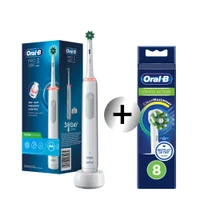 Oral-B Pro 3000 Cross Action Elektrische Tandenborstel Wit + 8 Opzetborstels