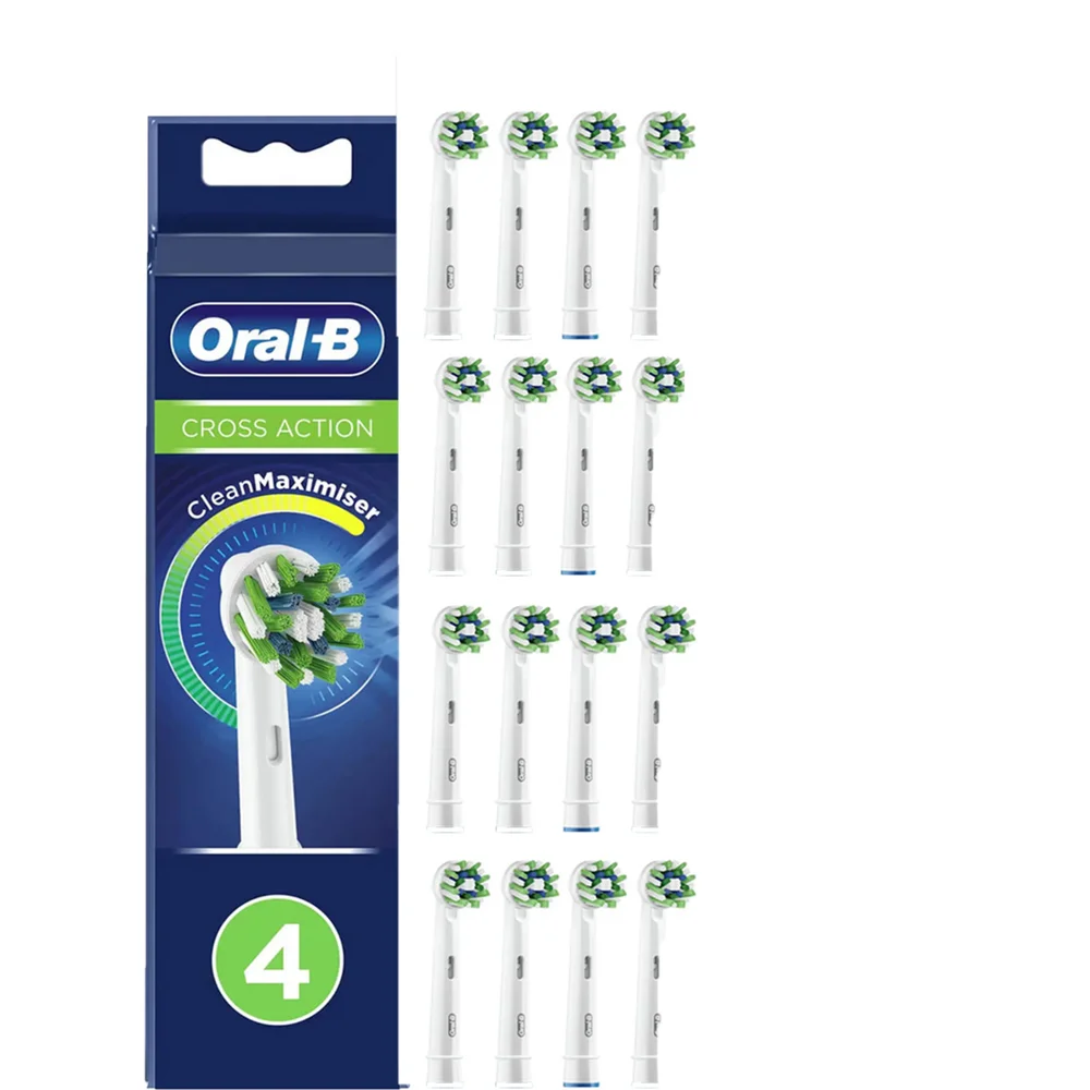 Oral-B Cross Action Opzetborstels Wit, 16 Stucks Afbeelding 1