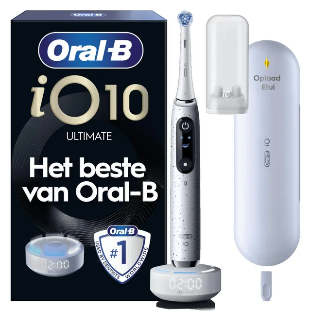 Oral-B iO10 Elektrische Tandenborstel | Wit | 1 Opzetborstel | Oplaadreisetui