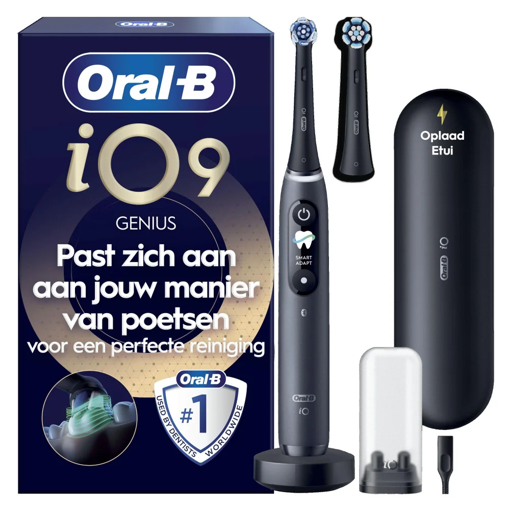 Oral-B iO9 elektrische tandenborstel met vermelding Past zich aan aan jouw manier van poetsen.