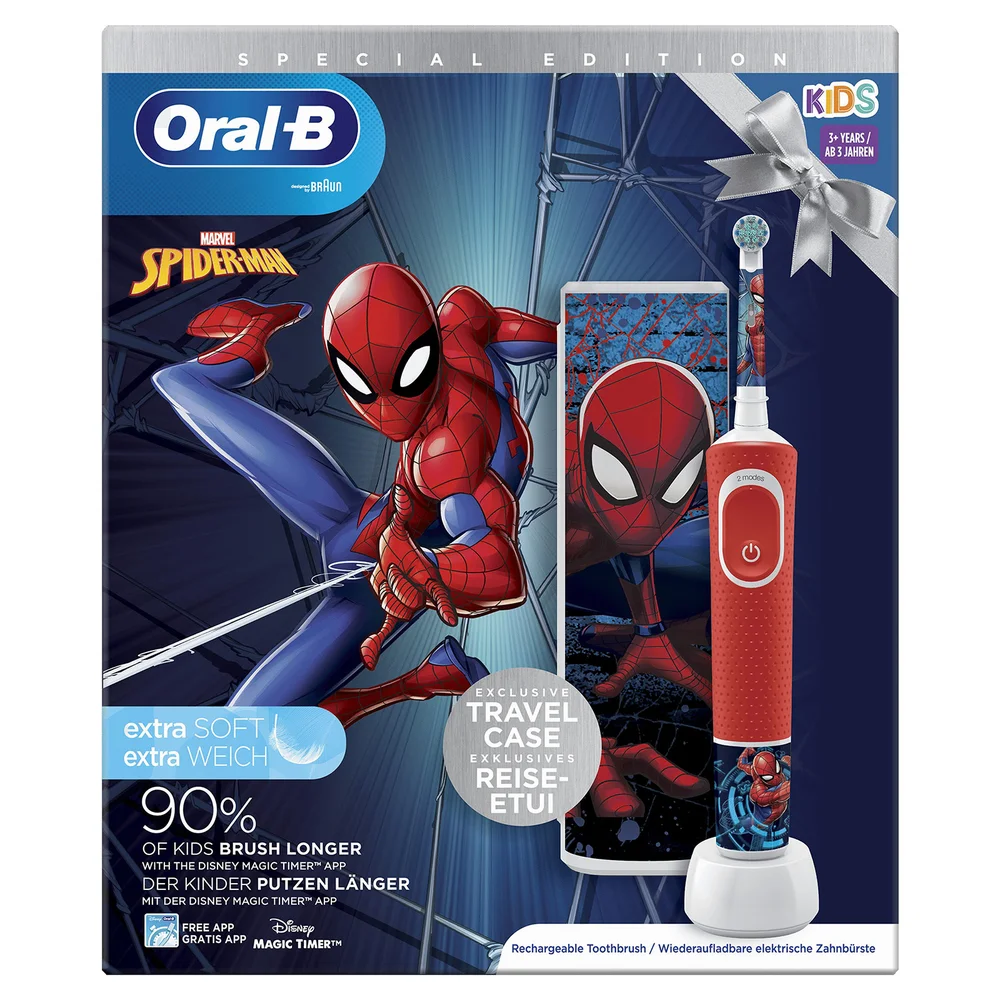 Oral-B Pro Kids Spider-Man Elektrische Tandenborstel Ontworpen Door Braun Afbeelding 1