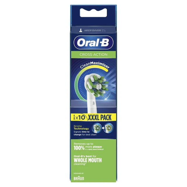 Oral-B Cross Action Opzetborstels, Verpakking Van 10