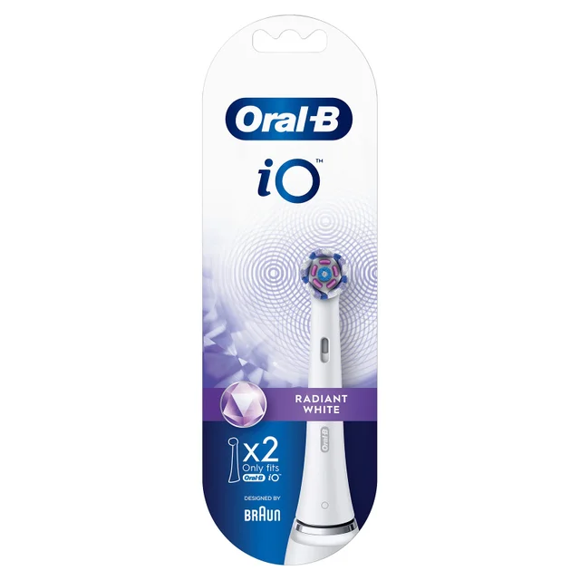 Oral-B iO Radiant White Opzetborstels Wit, 2 Stuks
