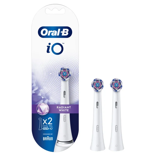 Oral-B iO Radiant White Opzetborstels Wit, 2 Stuks