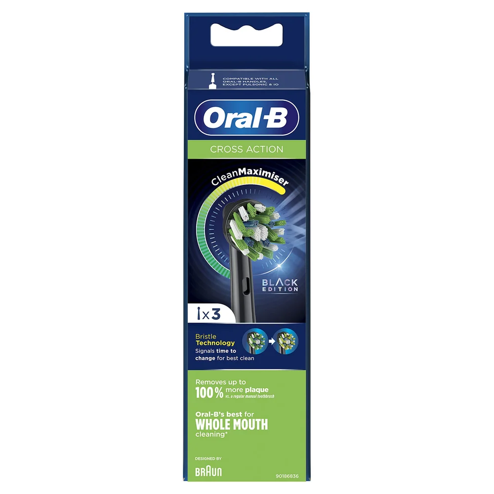 Oral-B Pro Cross Action Zwart Opzetborstels - 3 Stuks Afbeelding 1