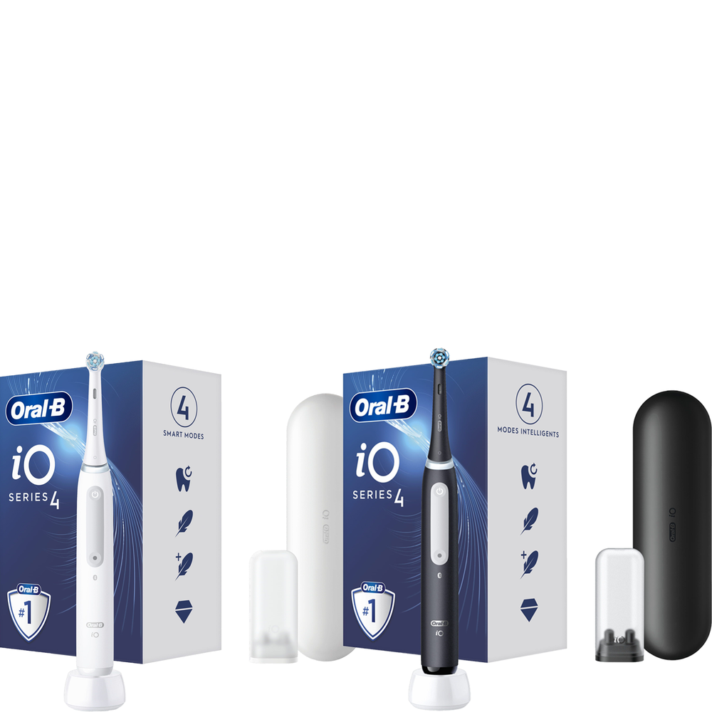 Oral-B iO 4 Elektrische Tandenborstel Duo-pack Zwart & Wit Afbeelding 1