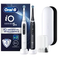 Oral-B iO 5 Elektrische Tandenborstel Duo-pack Wit & Zwart