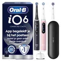 Oral-B iO 6 Elektrische Tandenborstel Zwart & Roze Duoverpakking
