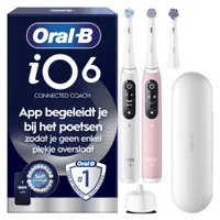 Oral-B iO 6 Elektrische Tandenborstel Wit & Roze Duoverpakking
