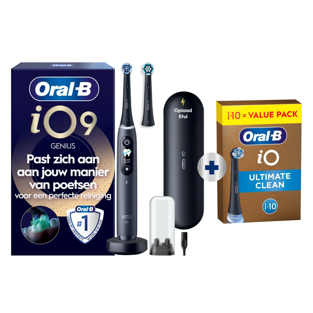 Oral-B iO9 elektrische tandenborstel met vermelding Past zich aan aan jouw manier van poetsen.