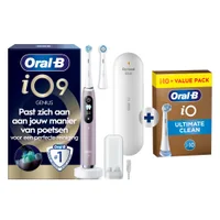 Oral-B iO 9N Genius elektrische tandenborstel met oplaadreisetui, die automatisch aanpast aan de manier waarop je poetst in realtime.