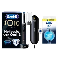 Oral-B iO10 Ultimate elektrische tandenborstel met oplaadstation en oplaadetui, wereldwijd #1 gebruikt door tandartsen.