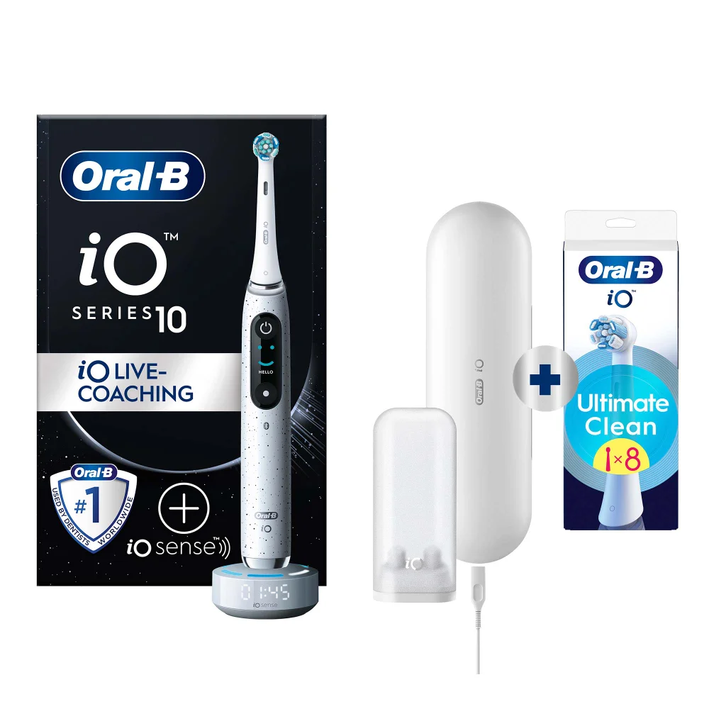Oral-B iO 10 Stardust Elektrische Tandenborstel Wit + 8 Opzetborstels Afbeelding 1