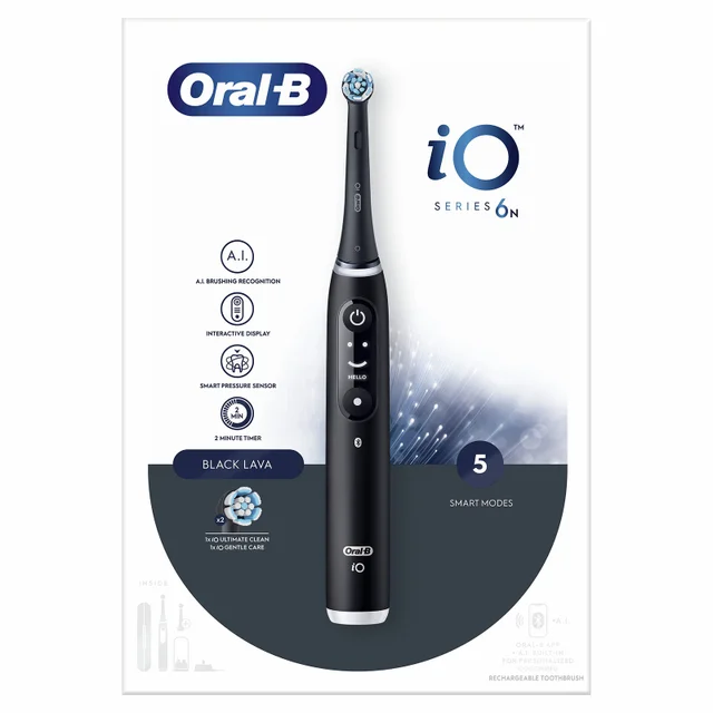 Oral-B iO 6N Elektrische Tandenborstel Zwart Lava