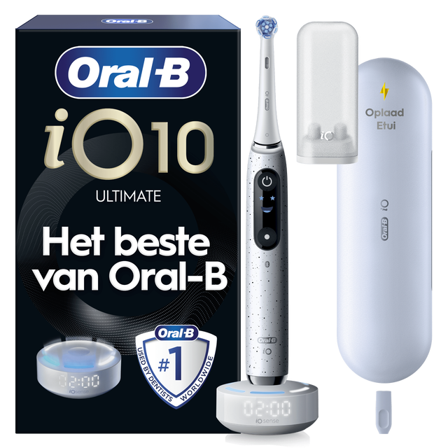 Oral-B iO10 Elektrische Tandenborstel | Wit | 1 Opzetborstel | Oplaadreisetui