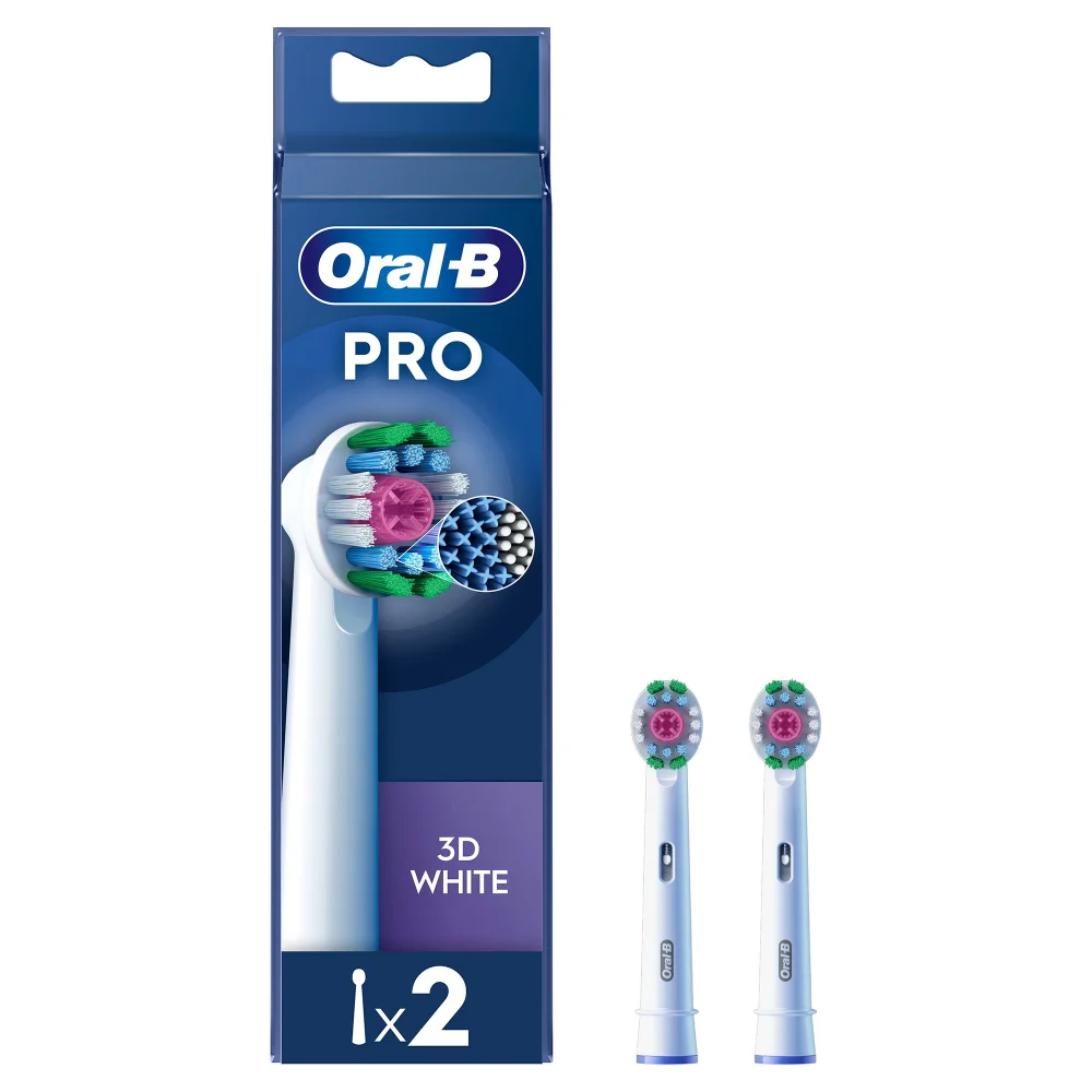 Oral-B 3D White Opzetborstels Wit, 2 Stuks Afbeelding 1