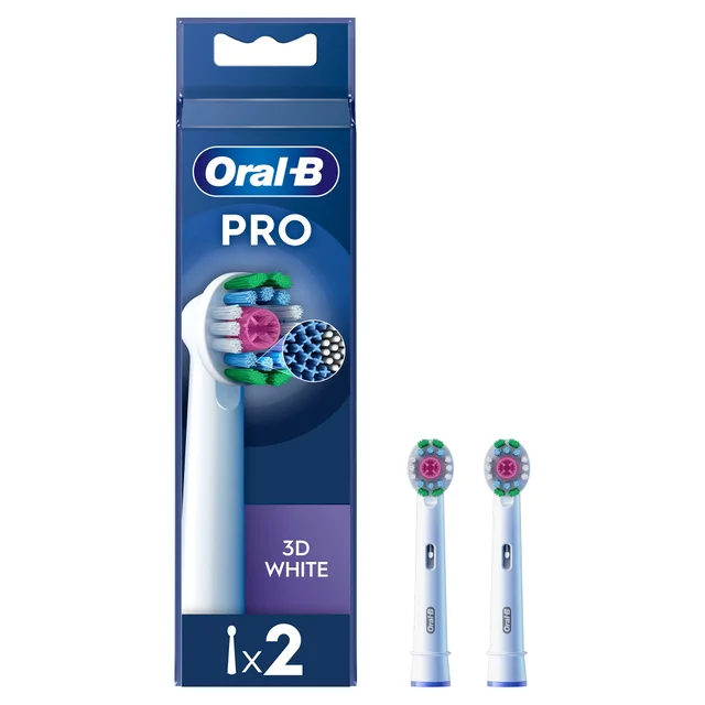 Oral-B 3D White Opzetborstels Wit, 2 Stuks