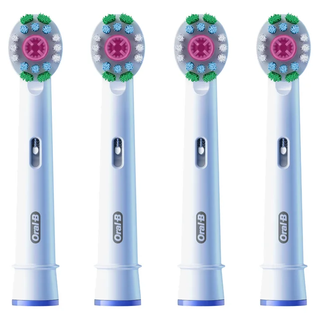 Oral-B 3D White Opzetborstels Wit, 4 Stuks