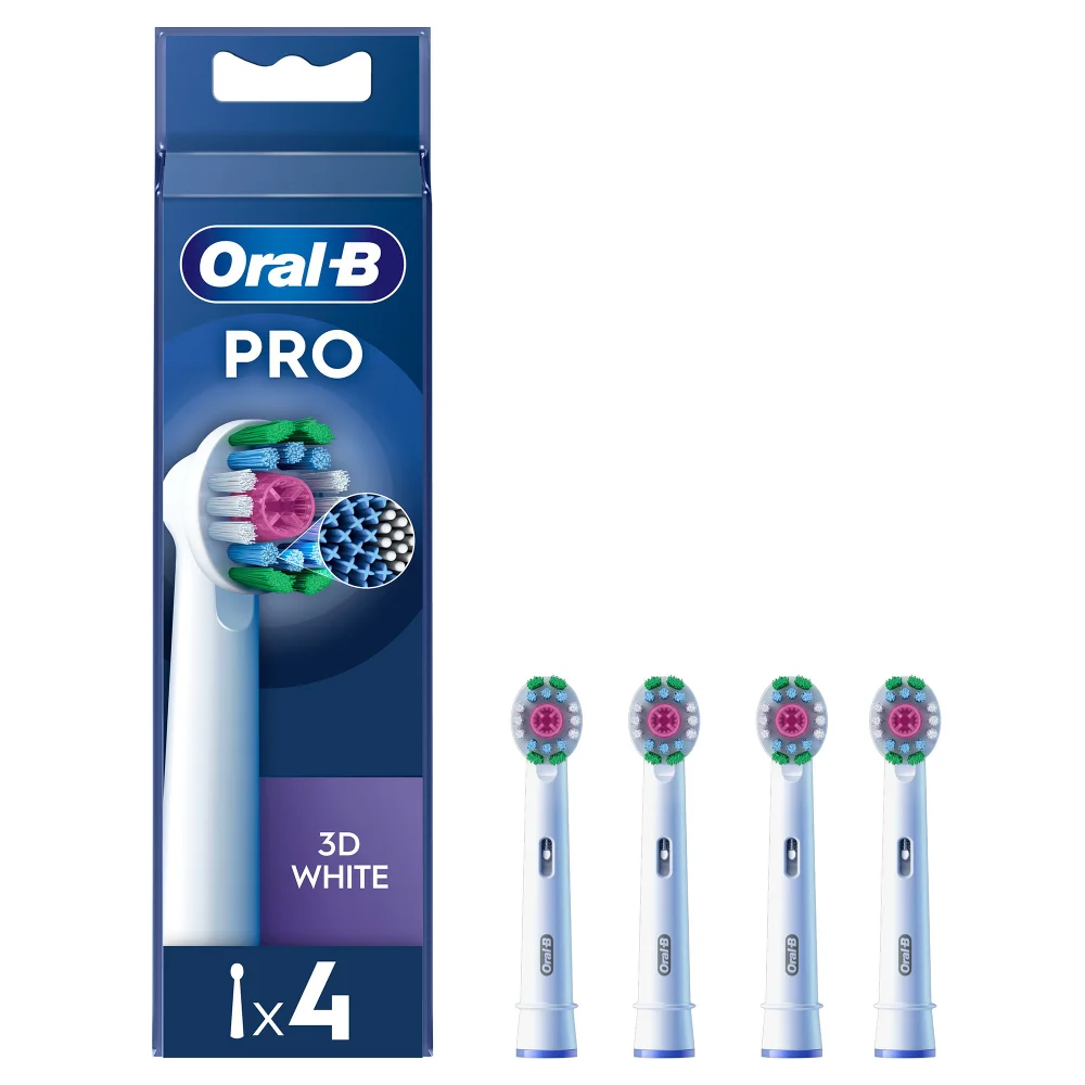 Oral-B 3D White Opzetborstels Wit, 4 Stuks Afbeelding 1