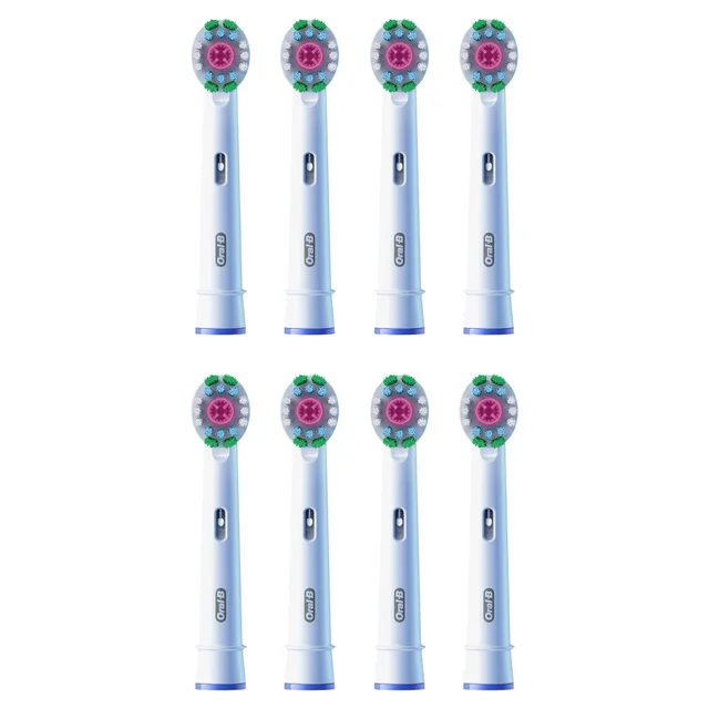 Oral-B 3D White Opzetborstels Wit, 8 Stuks
