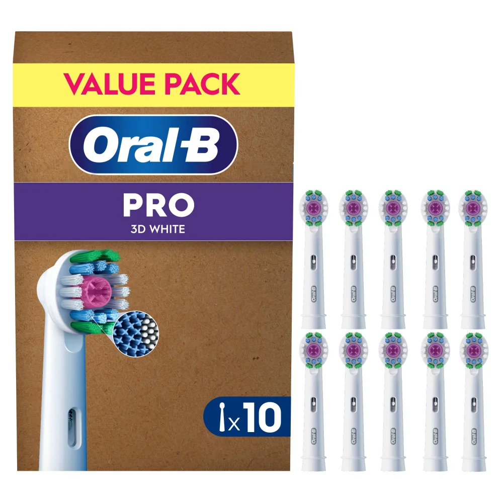 Oral-B Pro 3D White Opzetborstels, 10 Stuks Afbeelding 1