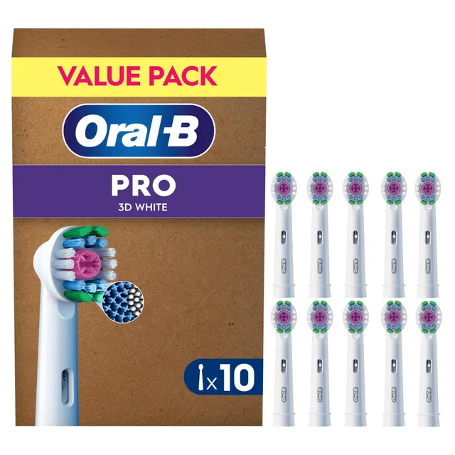 Oral-B Pro 3D White Opzetborstels, 10 Stuks